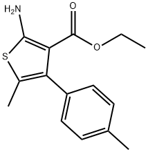 ETHYL 2-AMINO-5-METHYL-4-(4-METHYLPHENYL)THIOPHENE-3-CARBOXYLATE Struktur