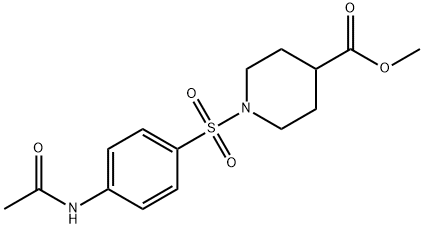 METHYL 1-([4-(ACETYLAMINO)PHENYL]SULFONYL)-4-PIPERIDINECARBOXYLATE Struktur