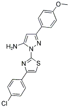 1-[4-(4-CHLOROPHENYL)-1,3-THIAZOL-2-YL]-3-(4-METHOXYPHENYL)-1H-PYRAZOL-5-AMINE Struktur