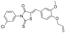 (5Z)-5-[4-(ALLYLOXY)-3-METHOXYBENZYLIDENE]-3-(3-CHLOROPHENYL)-2-THIOXO-1,3-THIAZOLIDIN-4-ONE Struktur