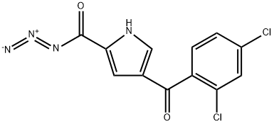 AZIDO[4-(2,4-DICHLOROBENZOYL)-1H-PYRROL-2-YL]METHANONE Struktur