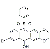 N-(2-[(3-BROMO-PHENYL)-HYDROXY-METHYL]-4,5-DIMETHOXY-PHENYL)-4-METHYL-BENZENESULFONAMIDE Struktur