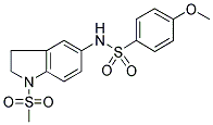 N-[2,3-DIHYDRO-1-(METHYLSULPHONYL)-(1H)-INDOL-5-YL]-4-METHOXYBENZENESULPHONAMIDE Struktur