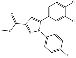 METHYL 5-(3,4-DICHLOROPHENYL)-1-(4-FLUOROPHENYL)-1H-PYRAZOLE-3-CARBOXYLATE Struktur