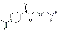 N-(1-ACETYLPIPERIDIN-4-YL)-N-CYCLOPROPYL-2-(2,2,2-TRIFLUOROETHOXY)ACETAMIDE Struktur