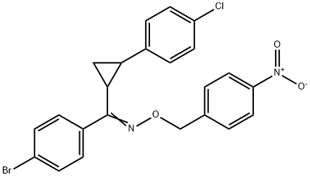 (4-BROMOPHENYL)[2-(4-CHLOROPHENYL)CYCLOPROPYL]METHANONE O-(4-NITROBENZYL)OXIME Struktur