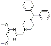 4,6-DIMETHOXY-2-[[4-(DIPHENYLMETHYL)PIPERAZINO]METHYL]PYRIMIDINE Struktur