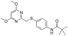 N-[S-[(4,6-DIMETHOXYPYRIMIDIN-2-YL)METHYL]-4-THIOPHENYL]-2,2-DIMETHYLPROPANAMIDE Struktur