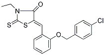 (5Z)-5-{2-[(4-CHLOROBENZYL)OXY]BENZYLIDENE}-3-ETHYL-2-THIOXO-1,3-THIAZOLIDIN-4-ONE Struktur