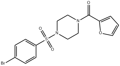 4-((4-BROMOPHENYL)SULFONYL)PIPERAZINYL 2-FURYL KETONE Struktur