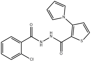 N'-(2-CHLOROBENZOYL)-3-(1H-PYRROL-1-YL)-2-THIOPHENECARBOHYDRAZIDE Struktur