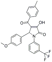 3-HYDROXY-5-(4-METHOXYPHENYL)-4-(4-METHYLBENZOYL)-1-(3-(TRIFLUOROMETHYL)PHENYL)-1H-PYRROL-2(5H)-ONE Struktur