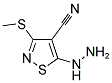 5-HYDRAZINO-3-METHYLSULFANYL-ISOTHIAZOLE-4-CARBONITRILE Struktur