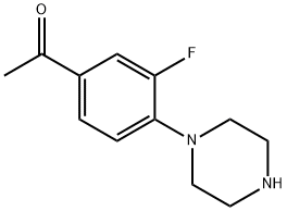 1-(3-FLUORO-4-PIPERAZIN-1-YLPHENYL)ETHANONE Struktur