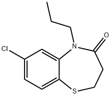 7-CHLORO-5-PROPYL-2,3-DIHYDRO-1,5-BENZOTHIAZEPIN-4(5H)-ONE Struktur