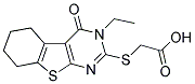 (3-ETHYL-4-OXO-3,4,5,6,7,8-HEXAHYDRO-BENZO[4,5]-THIENO[2,3-D]PYRIMIDIN-2-YLSULFANYL)-ACETIC ACID Struktur