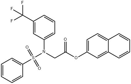 2-NAPHTHYL 2-[(PHENYLSULFONYL)-3-(TRIFLUOROMETHYL)ANILINO]ACETATE Struktur