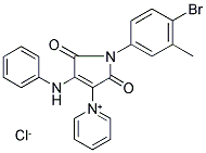 1-[4-ANILINO-1-(4-BROMO-3-METHYLPHENYL)-2,5-DIOXO-2,5-DIHYDRO-1H-PYRROL-3-YL]PYRIDINIUM CHLORIDE Struktur