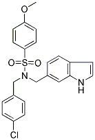 N-(4-CHLOROBENZYL)-N-[((1H)-INDOL-6-YL)METHYL]-4-METHOXYBENZENESULPHONAMIDE Struktur