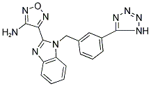 4-{1-[3-(1H-TETRAZOL-5-YL)BENZYL]-1H-BENZIMIDAZOL-2-YL}-1,2,5-OXADIAZOL-3-AMINE Struktur