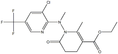 ETHYL 1-[[3-CHLORO-5-(TRIFLUOROMETHYL)-2-PYRIDINYL](METHYL)AMINO]-2-METHYL-6-OXO-1,4,5,6-TETRAHYDRO-3-PYRIDINECARBOXYLATE Struktur