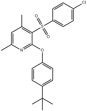 2-[4-(TERT-BUTYL)PHENOXY]-3-[(4-CHLOROPHENYL)SULFONYL]-4,6-DIMETHYLPYRIDINE Struktur