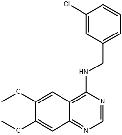 N-(3-CHLOROBENZYL)-6,7-DIMETHOXY-4-QUINAZOLINAMINE Struktur