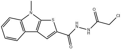 N'-(2-CHLOROACETYL)-8-METHYL-8H-THIENO[2,3-B]INDOLE-2-CARBOHYDRAZIDE Struktur