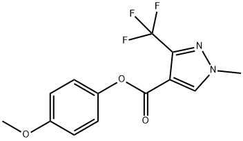 4-METHOXYPHENYL 1-METHYL-3-(TRIFLUOROMETHYL)-1H-PYRAZOLE-4-CARBOXYLATE Struktur