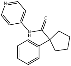 (PHENYLCYCLOPENTYL)-N-(4-PYRIDYL)FORMAMIDE Struktur