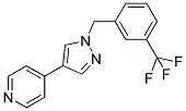 4-[1-(3-(TRIFLUOROMETHYL)BENZYL)-(1H)-PYRAZOL-4-YL]PYRIDINE Struktur