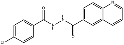 N'-(4-CHLOROBENZOYL)-6-QUINOLINECARBOHYDRAZIDE Struktur