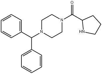 (4-BENZHYDRYL-PIPERAZIN-1-YL)-PYRROLIDIN-2-YL-METHANONE Struktur