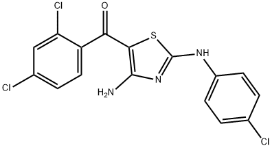 [4-AMINO-2-(4-CHLOROANILINO)-1,3-THIAZOL-5-YL](2,4-DICHLOROPHENYL)METHANONE Struktur