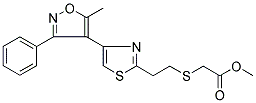 METHYL 2-((2-[4-(5-METHYL-3-PHENYLISOXAZOL-4-YL)-1,3-THIAZOL-2-YL]ETHYL)THIO)ACETATE Struktur