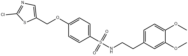 4-[(2-CHLORO-1,3-THIAZOL-5-YL)METHOXY]-N-(3,4-DIMETHOXYPHENETHYL)BENZENESULFONAMIDE Struktur