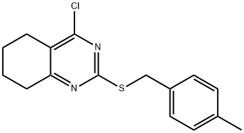 4-CHLORO-2-[(4-METHYLBENZYL)SULFANYL]-5,6,7,8-TETRAHYDROQUINAZOLINE Struktur