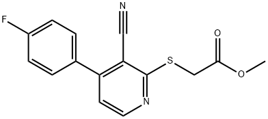 METHYL 2-([3-CYANO-4-(4-FLUOROPHENYL)-2-PYRIDINYL]SULFANYL)ACETATE Struktur