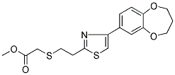 METHYL 2-((2-[4-(3,4-DIHYDRO-2H-1,5-BENZODIOXEPIN-7-YL)-1,3-THIAZOL-2-YL]ETHYL)THIO)ACETATE Struktur