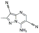 7-AMINO-2-METHYLPYRAZOLO[1,5-A]PYRIMIDINE-3,6-DICARBONITRILE Struktur