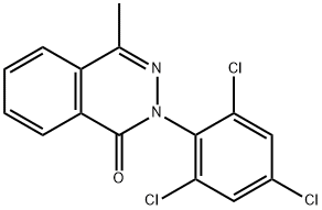 4-METHYL-2-(2,4,6-TRICHLOROPHENYL)-1(2H)-PHTHALAZINONE Structure