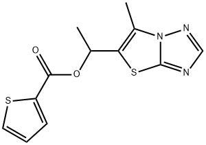 1-(6-METHYL[1,3]THIAZOLO[3,2-B][1,2,4]TRIAZOL-5-YL)ETHYL 2-THIOPHENECARBOXYLATE Struktur