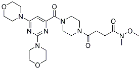 4-[4-[(2,6-DIMORPHOLINOPYRIMIDIN-4-YL)CARBONYL]PIPERAZIN-1-YL]-N-METHOXY-N-METHYL-4-OXOBUTANAMIDE Struktur