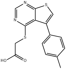 [[5-(4-METHYLPHENYL)THIENO[2,3-D]PYRIMIDIN-4-YL]THIO]ACETIC ACID Struktur