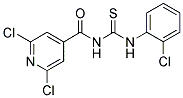 N-(2-CHLOROPHENYL)-N'-(2,6-DICHLOROISONICOTINOYL)THIOUREA Struktur