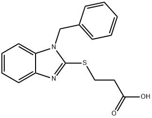 3-[(1-BENZYL-1H-BENZIMIDAZOL-2-YL)THIO]PROPANOIC ACID Struktur