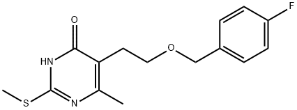 5-(2-[(4-FLUOROBENZYL)OXY]ETHYL)-6-METHYL-2-(METHYLSULFANYL)-4(3H)-PYRIMIDINONE Struktur