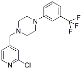 1-[(2-CHLOROPYRIDIN-4-YL)METHYL]-4-[3-(TRIFLUOROMETHYL)PHENYL]PIPERAZINE Struktur