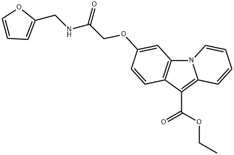 ETHYL 3-(2-[(2-FURYLMETHYL)AMINO]-2-OXOETHOXY)PYRIDO[1,2-A]INDOLE-10-CARBOXYLATE Struktur