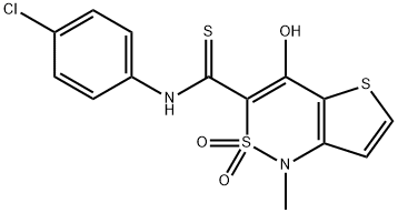 N-(4-CHLOROPHENYL)-4-HYDROXY-1-METHYL-2,2-DIOXO-1,2-DIHYDRO-2LAMBDA6-THIENO[3,2-C][1,2]THIAZINE-3-CARBOTHIOAMIDE Struktur